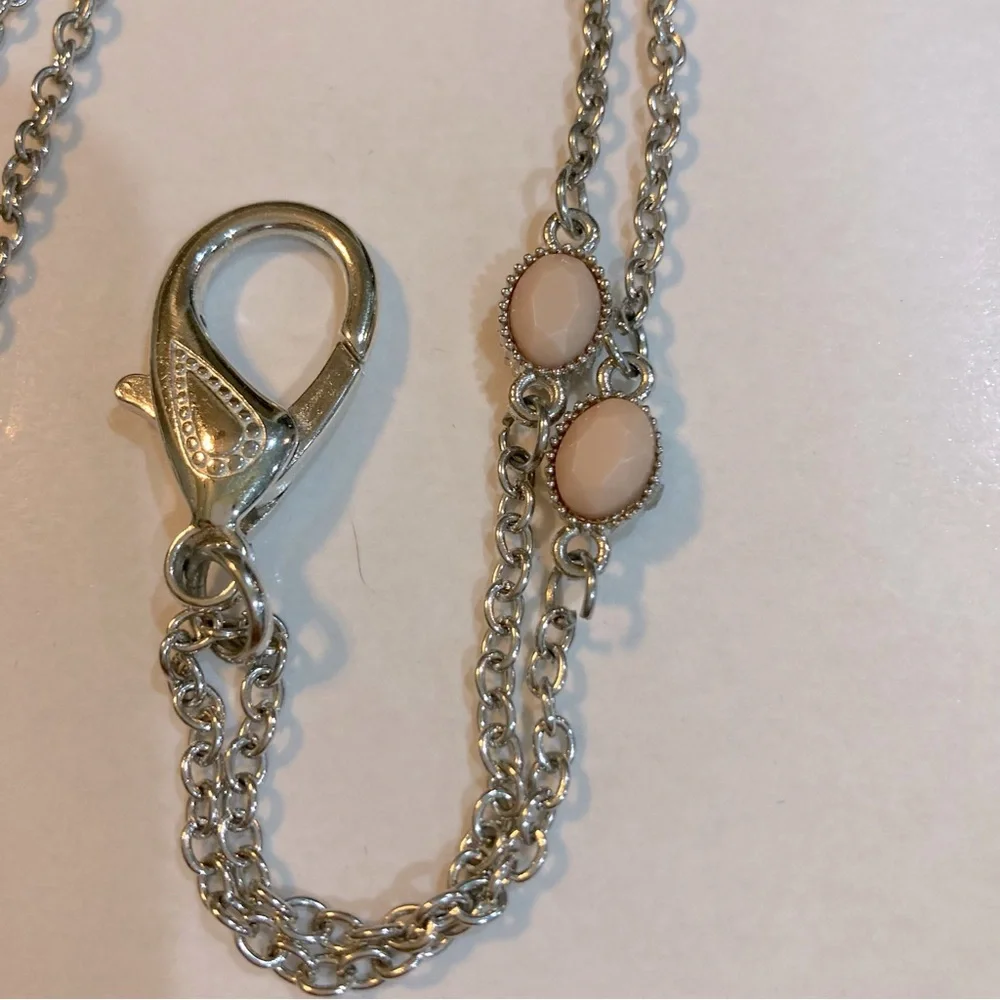 Silver Tone Lanyard by Paparazzi for ID Badge, Keys or Other - Picture 2 of 4